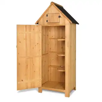 Walmart Ktaxon 70 inch Fir Wood Wooden Lockers with Single Door Natural Wood Color offer