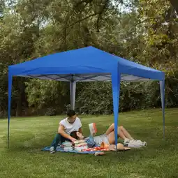 Walmart Outdoor Basic 10x10 Feet Pop Up Canopy Tent Instant Shelter Pop-Up Sun Camping Tent, Blue offer