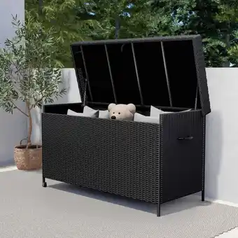 Walmart Grand Patio Outdoor 170 Gallon Deck Box Outdoor Large Wicker Storage Box, 52.45lb, 27.25''W, Black offer