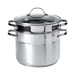 Walmart Denmark Tools for Cooks 3 Piece Stainless Steel Multi Cooker Large Stock Pot with Glass Lid, 8 Quart offer