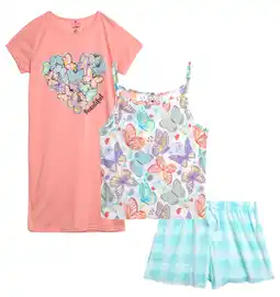 Walmart dELiA*s Girls' Pajama Set - 3 Piece Sleep Shirt, Lounge Shorts, and Nightgown (4-16) offer