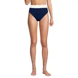 Walmart Lands' End Women's Reversible Ultra High Leg High Waisted Bikini Swim Bottoms offer
