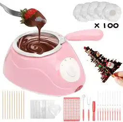 Walmart Mini Chocolate Melting Pot, Fondue Fountain, Warmer Machine for Milk,Cheese, Butter, Candy offer