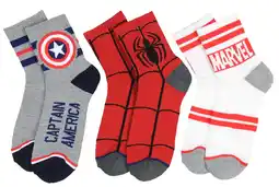 Walmart Marvel Quarter Mens 3Pk Socks Set offer