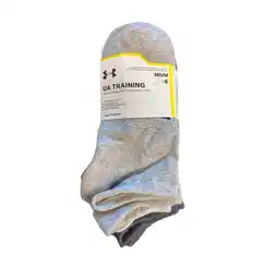 Walmart Under Armour Women's UA Training Cotton Blend No Show Socks, 6 Pairs (Grey Heather Assorted) offer