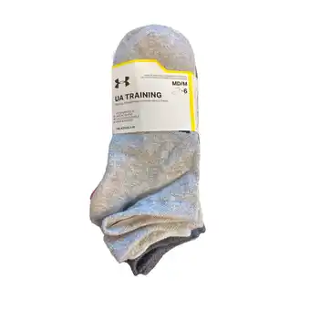 Walmart Under Armour Women's UA Training Cotton Blend No Show Socks, 6 Pairs (Grey Heather Assorted) offer
