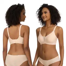 Walmart Joyshaper Bras for Women Seamless Push Up Bras V Neck No Underwire Bra Comfortable Mesh Bras offer