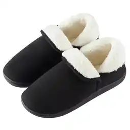 Walmart Somdot Women's Knit Bootie Slippers Comfy Warm Plush Memory Foam Shoes for Indoor Outdoor, Black offer