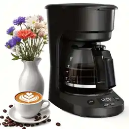 Walmart Havato Programmable Coffee Maker with 5-CupPROGAuto-Brew Timer, Keep Warm Function offer