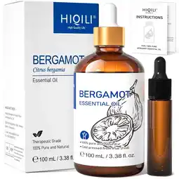 Walmart HIQILI Bergamot Essential Oil Pure & Natural for Diffuser, Skin, Hair, DIY-100mL offer
