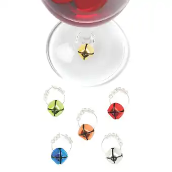 Walmart True Jingle Holiday Wine Charms, Drink Markers, Wine Accessories, Set of 6 offer