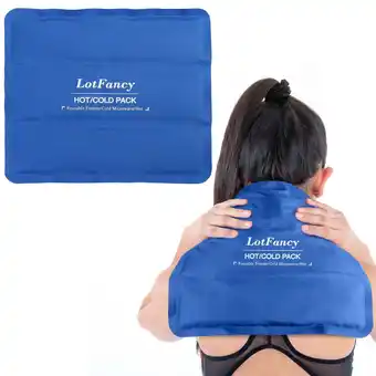 Walmart LotFancy Ice Pack for Injuries, Large Reusable Soft Hot Cold Gel Pack for First Aid, 13.8 x 11.8 in offer