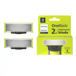 Walmart Philips Norelco Genuine OneBlade Replacement Blades, 2 Count, QP220/80 offer