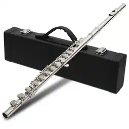 Walmart Zimtown Concert Silver Flute C Tone 16 Keys Closed Hole C Tone with Case offer