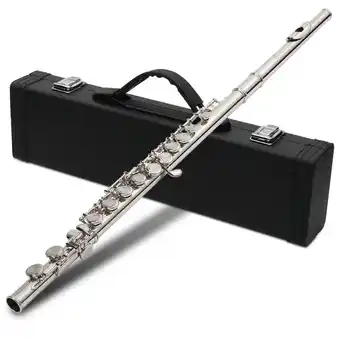 Walmart Zimtown Concert Silver Flute C Tone 16 Keys Closed Hole C Tone with Case offer