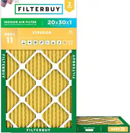 Walmart Filterbuy 20x30x1 MERV 11 Allergen Defense, Pleated HVAC AC Furnace Air Filters (2-Pack) offer