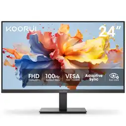 Walmart KOORUI 24'' Computer Monitor, FHD 1080p 100Hz HDMI&VGA VESA, E2412F offer