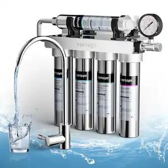 Walmart Vortopt U1 Ultrafiltration Under Sink Water Filter 0.01 Micron, Water Filtration System with Faucet offer