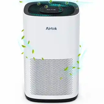 Walmart AIRTOK AP1001 Air Purifier for Home, 793 Sq. ft, HEPA Filter, White offer