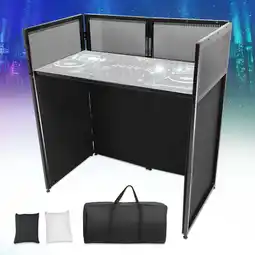 Walmart KOJEM DJ Facade DJ Table Event Booth Portable Display Booth Cover Screen with Travel Bag Case offer
