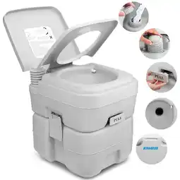 Walmart Kohree Portable Travel Toilet 5.3 Gallon 20L Camping Commode Potty for RV Camping, Boating, Hiking offer