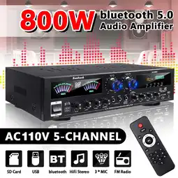 Walmart Sunbuck 800W Surround Sound Bluetooth Audio Power Amplifiers Receiver for Home Stereo Theater System offer
