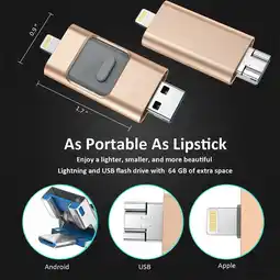 Walmart 2PACK GPEH 64GB USB 3.0 Flash Pen Drive Thumb U Disk Memory Stick Storage for iPhone iPad PC offer