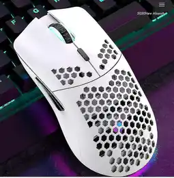 Walmart Hibalala Honeycomb Shell Gaming Ergonomic Wireless Mouse, White offer