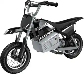 Walmart Razor Dirt Rocket MX350 - Black with Decals, up to 14 mph, 24V Electric Dirt Bike for Child 8+ offer