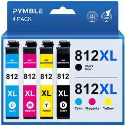 Walmart 812XL Ink Epson 812 Ink 812XL 812 Ink Cartridges for Epson 812XL 812 XL Ink Cartridges, 4-Pack offer