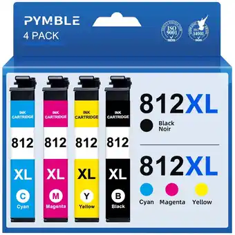 Walmart 812XL Ink Epson 812 Ink 812XL 812 Ink Cartridges for Epson 812XL 812 XL Ink Cartridges, 4-Pack offer
