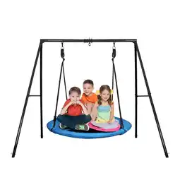 Walmart KloKick 440lbs Metal Swing Sets with 40 Saucer Tree Swing and Heavy Duty Swing Stand offer