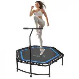 Walmart Serenelife Pro Aerobics Portable Sports & Fitness Trampoline, Black offer