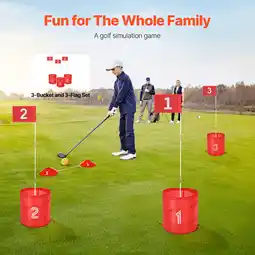 Walmart Backyard Golf Game 3 Hole Portable Outdoor Bucket Golf Game for Kids and Adults offer