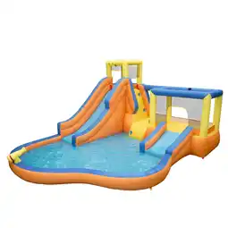 Walmart Banzai Inflatable Slide 'N Bounce Spash Park Water Park - 3 Levels of Fun! offer