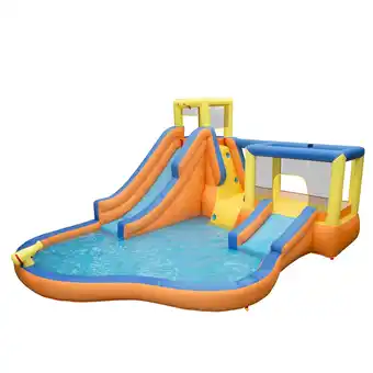Walmart Banzai Inflatable Slide 'N Bounce Spash Park Water Park - 3 Levels of Fun! offer