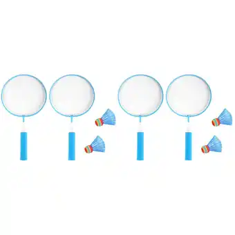 Walmart LABSERRON Badminton Racket Blue Comfortable Material Outdoor Sports 4Racket 4BadmintonBall offer