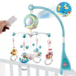 Walmart WZCPCV Musical Crib Mobile with Remote Control, Projection & Night Light, Blue/Pink offer