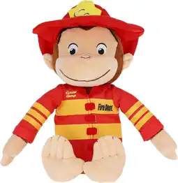 Walmart Curious George Fireman 15 inch Stuffed Animal Plush Toy offer