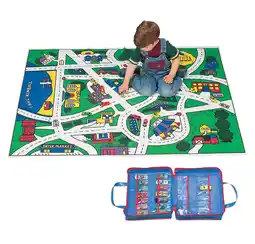 Walmart Play City Floor Map with 10 Die-cast Metal Cars and Carrying Case offer