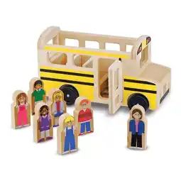 Walmart Melissa & Doug School Bus Wooden Play Set With 7 Play Figures offer
