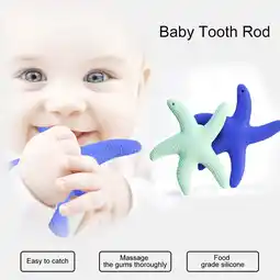 Walmart Bueautybox Cartoon Starfish Silicone Soothing Teether Baby Tooth Chew Teething Toy offer