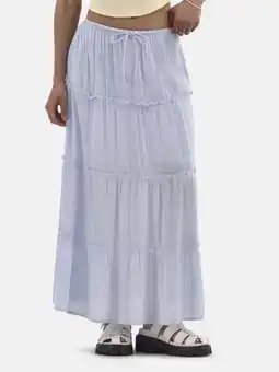 Walmart No Boundaries Tiered Maxi Skirt, Women's and Women's Plus offer