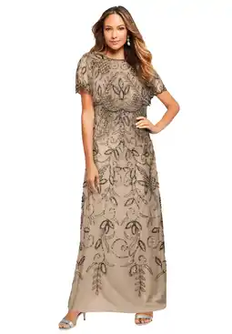 Walmart Roaman's Women's Plus Size Beaded Glam Maxi Dress offer