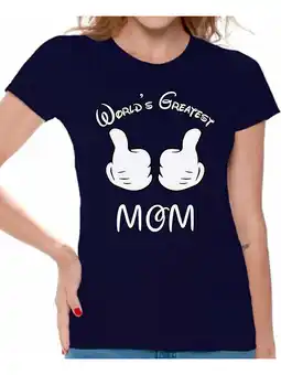 Walmart Awkward Styles Women's World`s Greatest Mom Graphic T-shirt Tops Mothering Mother's Day offer