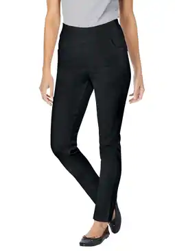 Walmart Woman Within Plus Size Petite Flex-Fit Pull-On Slim-Leg Denim Jean offer