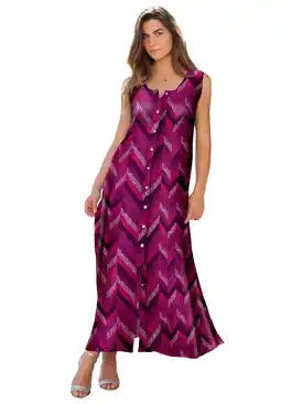 Walmart Roaman's Women's Plus Size Button Front Crinkle Dress offer