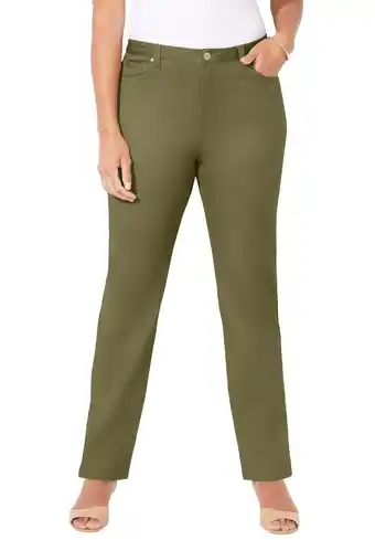 Walmart Catherines Women's Plus Size Petite Sateen Stretch Pant offer