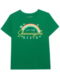 Walmart Shenanigans Graphic T-shirt with Short Sleeves, Women's Plus offer