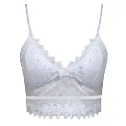 Walmart PATLOLLAV Womens Plus Size Vest Crop Wireless Bra Lingerie Sexy V-Neck Underwear Camisole offer